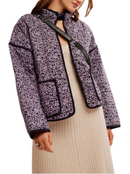 Free People Chloe Floral Jacket NWT sz L - shipping incl - Picture 2 of 16